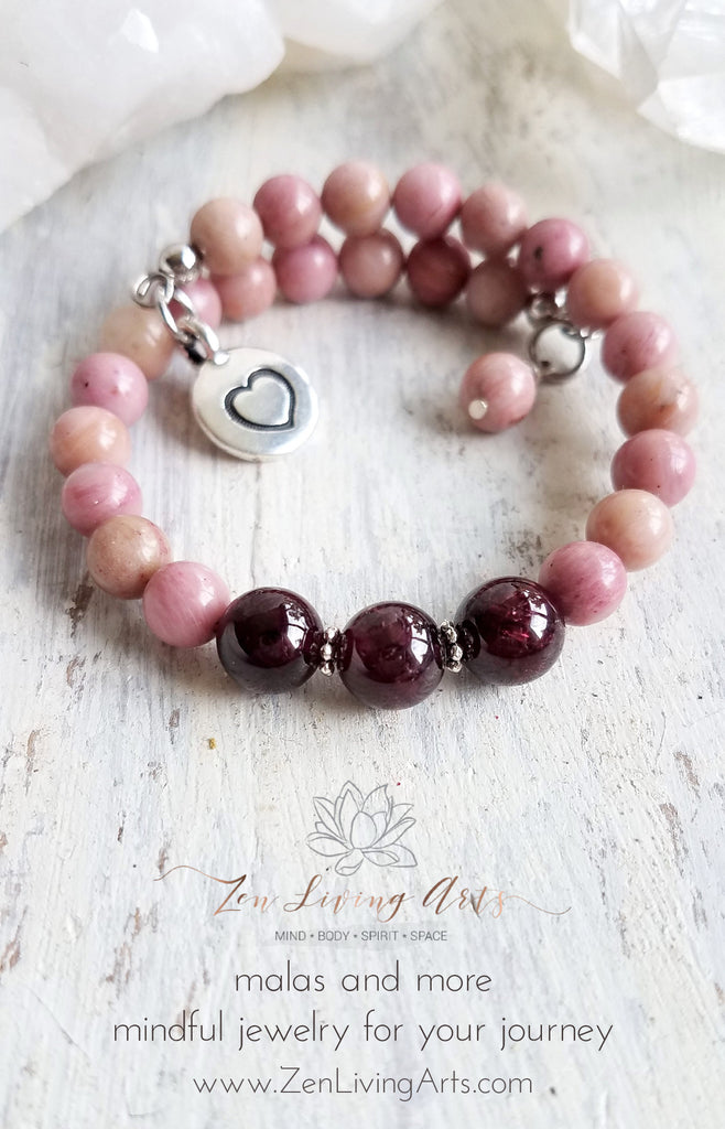 Matte Pink Rhodonite Bracelet – Simply Faye